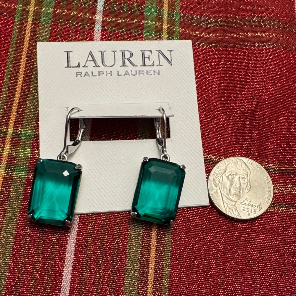 Lauren Ralph Lauren Teal Gemstone Earrings